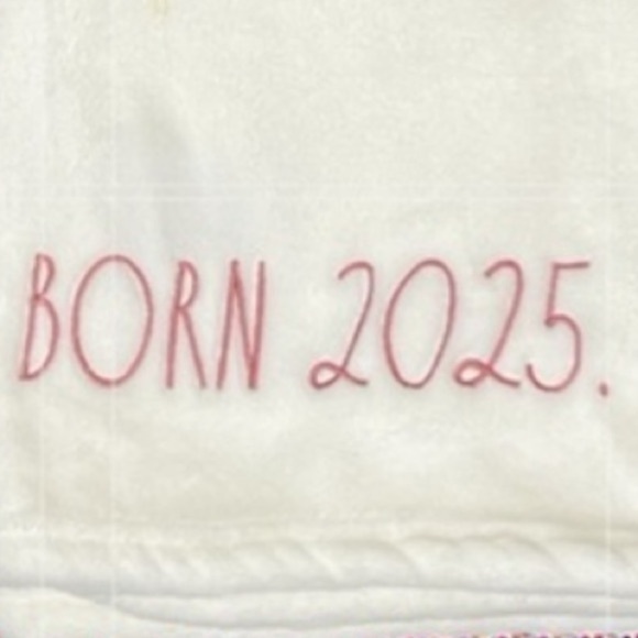 Rae Dunn + - ‘Baby Girl - bundle’ pink baby blankets. 30” x 40”. NWT. Firm! - Picture 3 of 6